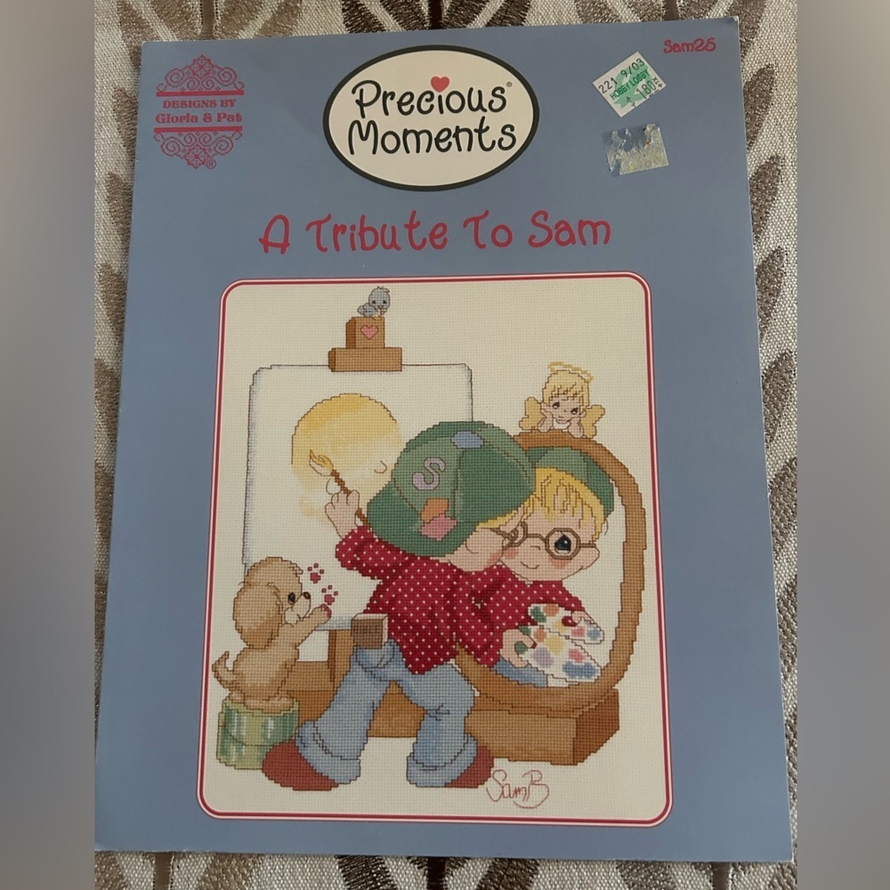 Vintage Precious Moments Cross Stitch Pattern Book Booklet ‘A Tribute To Sam’